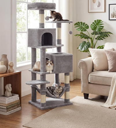Cat Tree for Indoor Cats | Multi-Level Cat Tower with Scratching Posts
